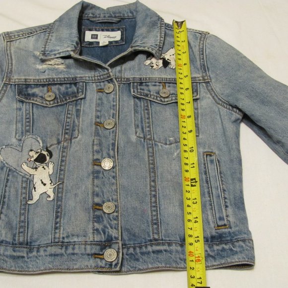 GAP Kids Disney distressed denim jacket xl - Picture 8 of 12